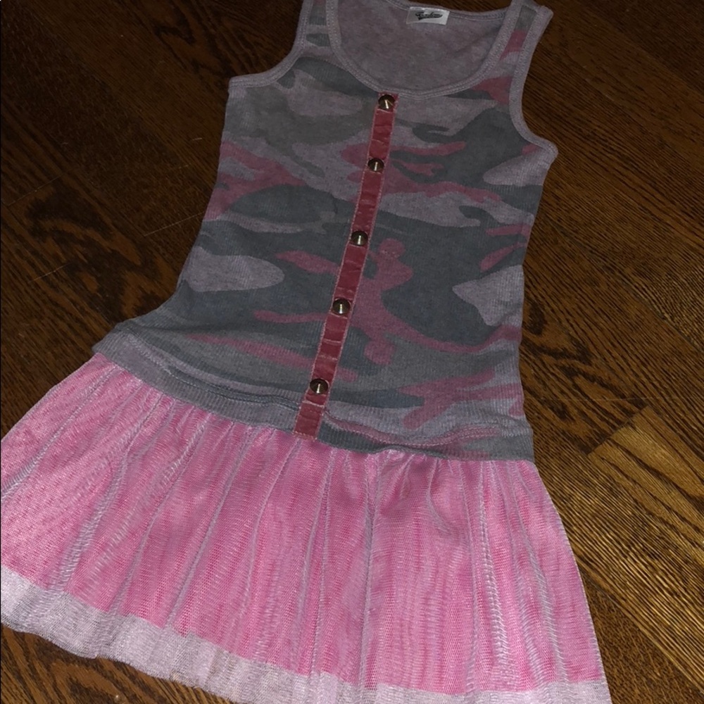 Camp and pink tulle dress